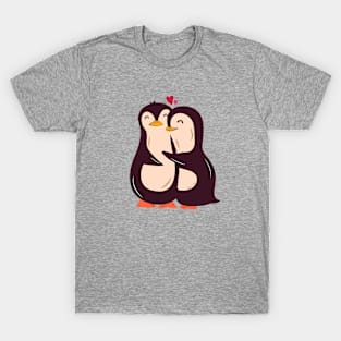 Cuddling Penguins in Love T-Shirt